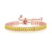 Unisex popular colored zircon bracelet 2*4mm single row rectangular full diamond adjustable tennis chain_ipsvogv.com