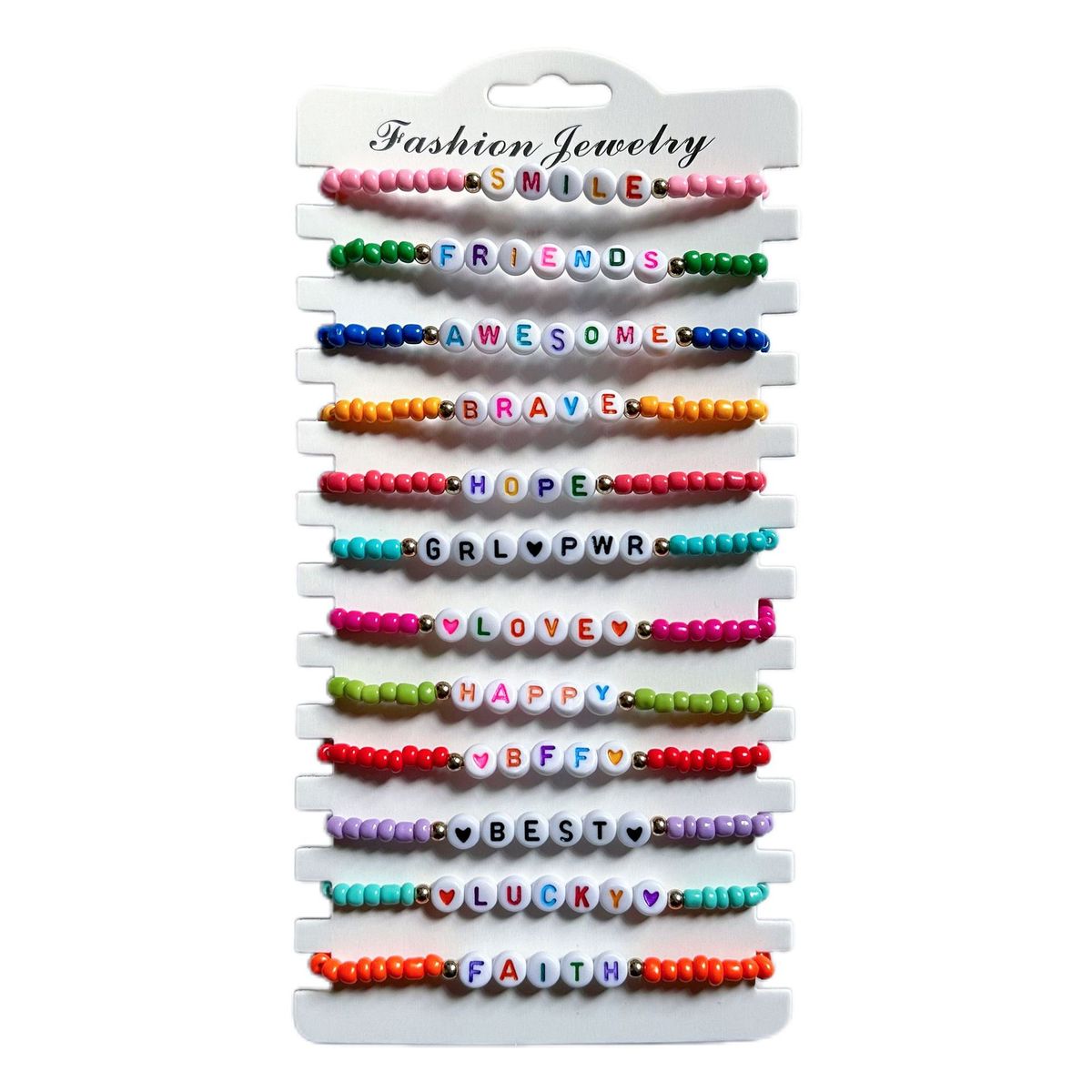 Bohemian Style Letter INS Colorful Rice Beads Beaded Bracelet Jewelry Diy Children's Bracelet Female Summer Luminous Bracelet_ipsvogv.com