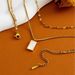 high end white mother of pearl titanium steel necklace geometric square double layer stacking light luxury niche stacking clavicle chain female_ipsvogv.com