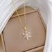Ice 【 】 Flower Snow Light Luxury Charm Gorgeous Full Diamond Necklace Women's Versatile Clavicle Titanium Steel Chain 【 】_ipsvogv.com