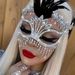 Tassel rhinestone mask for women, high end fashion, full diamond feather mask, masquerade accessories_ipsvogv.com