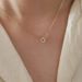 S Sterling Silver Necklace With Interlocking Double Rings And Elegant Gold-plated Light Luxury High-end New Ins Women's_ipsvogv.com