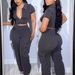 Women's new spring and summer new fashion zipper tops multi-pocket trousers casual solid color suits_ipsvogv.com