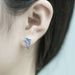 Cao Shi Japanese Korean Style Small Fresh Simple Sweet Blue Dolphin Earrings Female Jewelry_ipsvogv.com