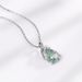 Snake coiled natural green moss stone pendant female S925 silver inlaid water grass agate pendant_ipsvogv.com