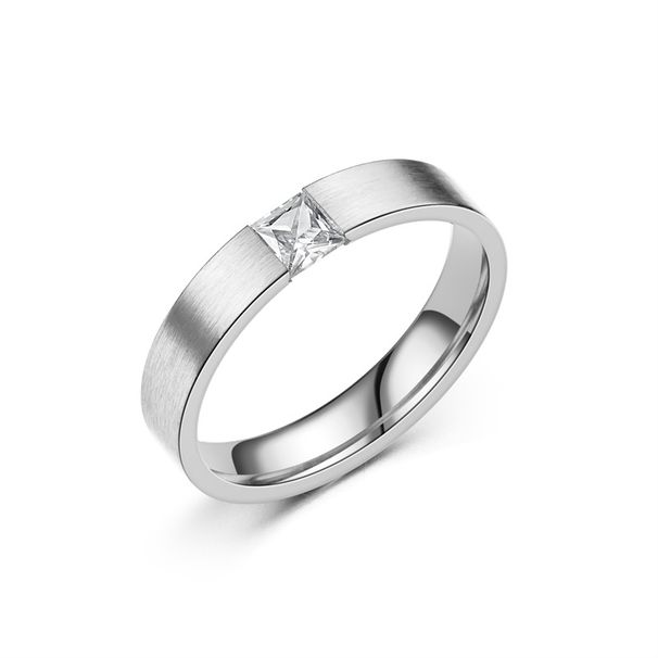 Fashion Zircon Titanium Steel Women's Korean Edition Simple Temperament Couple Ring_ipsvogv.com