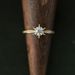 S Silver Six Claw Hollow Set Zirconia Diamond Pure Beauty Snowflake Female Open Gift Tail Ring_ipsvogv.com