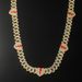 Unisex 10mm Diamond Heart Broken Full Diamond Alloy Necklace Trendy Cool Rap Hip Hop Style Cuban Chain_ipsvogv.com