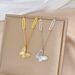 Body 【 Full Titanium Steel 】 Beimu Butterfly Personality Minimalist Gold Necklace In The Wind Furnace Female INS Mesh 【 】_ipsvogv.com