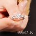 Cao Shi's Double Peach Heart Design With Women's Inlaid Zircon Sweet And Exquisite Ring For Daily Jewelry_ipsvogv.com