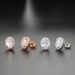 Unisex classic egg shaped zircon earrings with full diamond micro inlaid gold plated earrings hot selling jewelry_ipsvogv.com