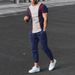 Men's Clothing loose sports suit 3D digital printing personalized fashion short-sleeved trousers_ipsvogv.com