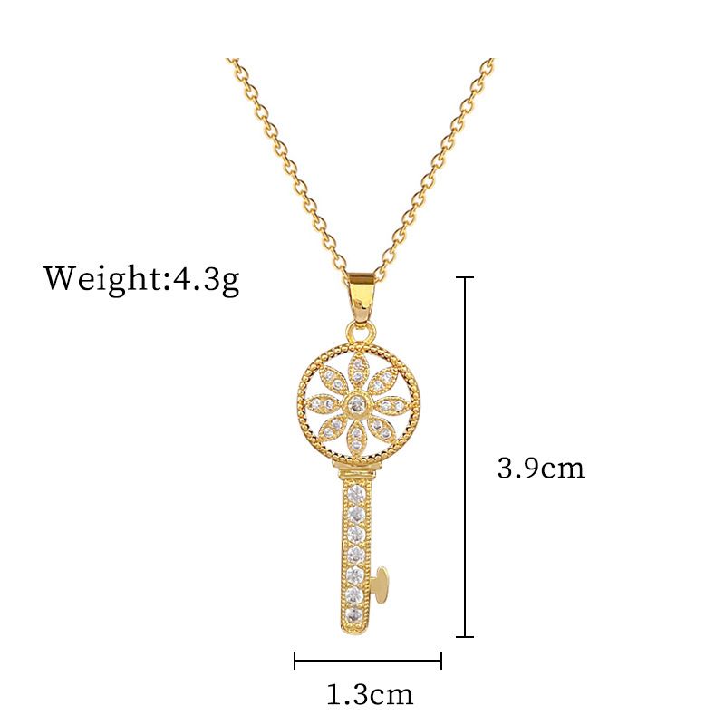 Starry 【 】 Key Light Luxury Charm Gorgeous Full Diamond Necklace Women's Versatile Clavicle Titanium Steel Chain 【 】_ipsvogv.com