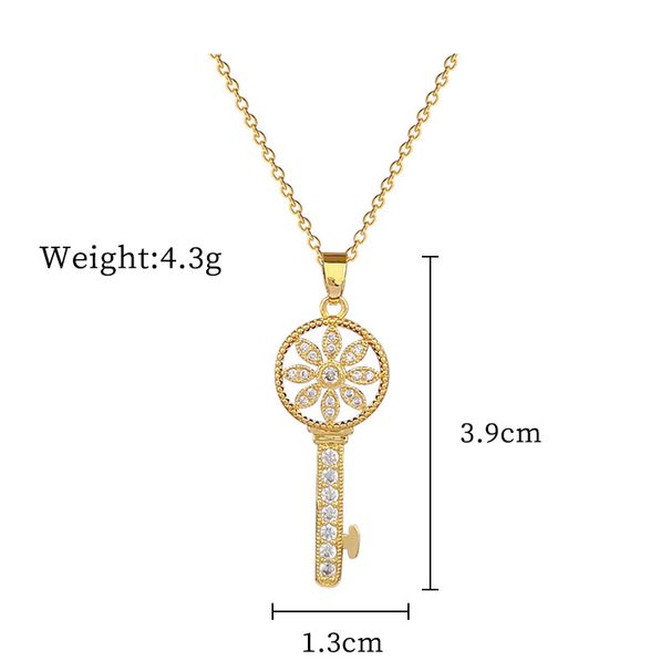 Starry 【 】 Key Light Luxury Charm Gorgeous Full Diamond Necklace Women's Versatile Clavicle Titanium Steel Chain 【 】_ipsvogv.com