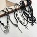 Gothic Punk Style Cross Pearl Tassel Necklace Female Niche Dark Heavy Clavicle Chain Jewelry_ipsvogv.com