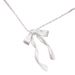 New Silver Slim Bowknot Necklace INS Internet Celebrity Niche Design Sweet Temperament Ribbon Fairy Collarbone Chain_ipsvogv.com
