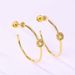 Summer New Large Circle Earrings For Women S925 Silver Gold Plated Diamond High End Earrings Simple And Fashionable_ipsvogv.com