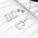 Women's Jewelry Set Fashion 304 Stainless Steel Bear Set Hollow Versatile Bear Women's Necklace Jewelry_ipsvogv.com