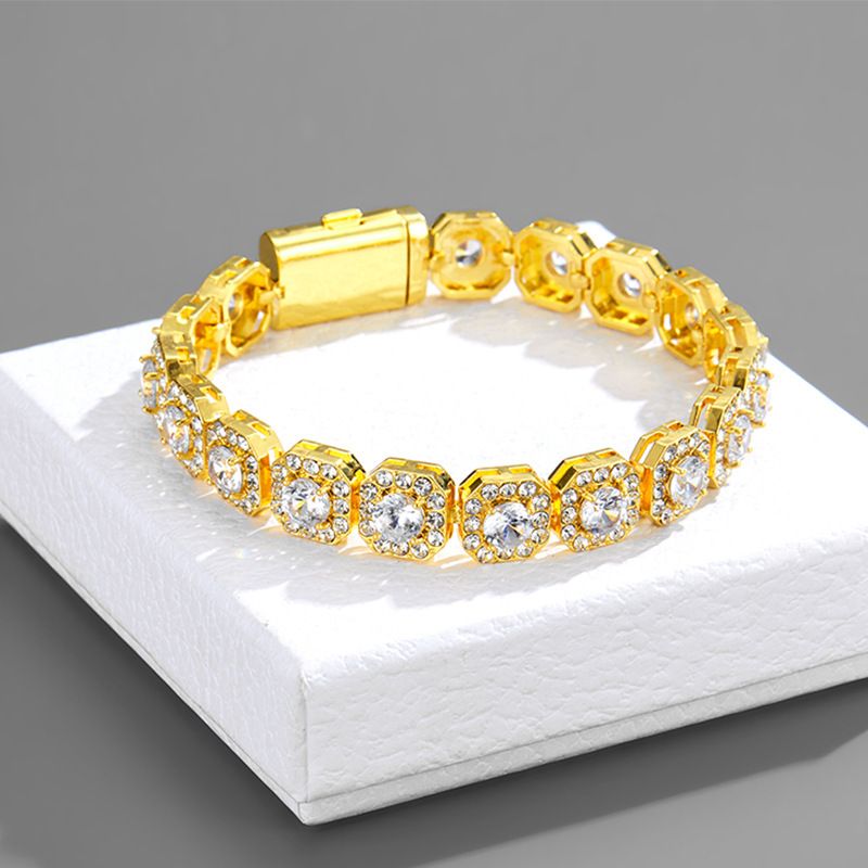 11mm square zircon rock candy chain personalized fashion design accessories full diamond Cuban chain jewelry_ipsvogv.com