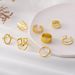 New Combination Fashionable And Personalized Gold Chain With Multi Layered Opening 8-piece Set Ring_ipsvogv.com
