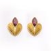 Vintage fan-shaped texture heavy industry with a high-end feel, light luxury, niche temperament, silver needle earrings_ipsvogv.com