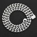 Men's Jewelry Stainless Steel Smooth Buckle Encryption Four Sided Grinding Cuban Necklace Real Gold Electroplating Hip Hop Titanium Steel_ipsvogv.com