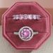Exaggerated Plain Ring, Pink, Small, and High Quality, Colorless Combination Ring, Female Z2_ipsvogv.com