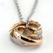 Men's Jewelry Niche Design Ripple Double Ring Double Circle Titanium Steel Couple Necklace Stainless Steel Pendant_ipsvogv.com