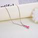 Trendy Fashion Korean Style Neck Sweater Chain Red Ribbon Pendant Long Necklace Women's Clothing Accessories_ipsvogv.com