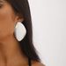E12403 Exaggerated trendy pebble shaped smooth punk cool style geometric irregular earrings_ipsvogv.com