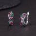 New Design Natural Topaz Earrings S925 Silver Inlaid Garnet Peridot Amethyst Colored Gemstone Earrings_ipsvogv.com