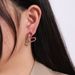 New hip-hop style inlaid colorful set, niche hollow heart design earring accessory_ipsvogv.com