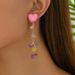 Inssen small, fresh, sweet, Japanese Korean style heart-shaped for women, simple color inlaid with crystal tassel and_ipsvogv.com