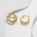 French style circular earrings with hollow crescent metal temperament that does not fade, large earrings, and high-end_ipsvogv.com
