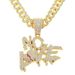 Personalized creative new product full of diamond letters, broken heart patchwork pendant necklace, hip-hop cool and_ipsvogv.com