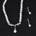 Hot Selling Alloy Diamond Inlaid Pearl Necklace Earring Set, Two-piece Set_ipsvogv.com