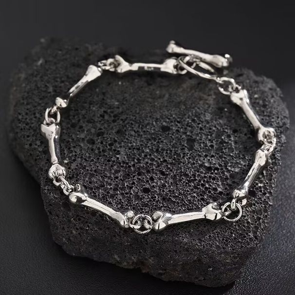 Bone Bead Bracelet Men Trendy High-end Versatile Hip-hop Accessories For Women 2024 New Simple Niche Personality Jewelry_ipsvogv.com