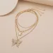 Iced Out Chains Butterfly Necklaces Gold Women Link Tennis Chain Bling Crystal Rhinestone Animal Lock Pendant Fashion_ipsvogv.com