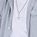 Men's Jewelry Pope Titanium Steel Reverse Cross Necklace St. Peter Inverted Simple Cross Pendant Jewelry_ipsvogv.com