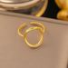 Stainless Steel Hollow Geometric Oval Opening Ins Style Versatile And Simple Ring For Women_ipsvogv.com