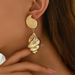 Fashion OL Hip Hop Style Earrings Female Personality Conch Electroplated Alloy Earrings Temperament Popular Earrings_ipsvogv.com