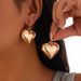 Exaggerated cyber style CCB pendant earrings Temperament niche simple heart shaped personality earrings for women_ipsvogv.com