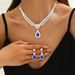 Elegant Necklace And Earring Set, Light Luxury High-End Clavicle Chain, Simple Fresh Wedding Jewelry For Women_ipsvogv.com
