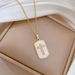】 Shell 【 Cross Light Luxury Charm Gorgeous Full Diamond Necklace Women's Versatile Clavicle Titanium Steel Chain 【 】_ipsvogv.com