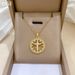【 】 Love Cross Stone Light Luxury Charm Gorgeous Full Diamond Necklace Women's Versatile Clavicle Titanium Steel Chain_ipsvogv.com