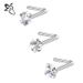Women's Jewelry Stainless Steel Zircon Nose Nails Star Shaped Right Angle Titanium Steel Nose Jewelry Set Piercing Jewelry_ipsvogv.com