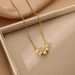 Titanium Steel Colorless Round Bead Necklace with Five Blessings at the Door, Small and Luxury Inns, Cold and Wind_ipsvogv.com