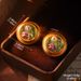 Natural Pearl Enamel Earrings Medieval Style Oil Painting Frame Earrings Monet Garden High End Niche Female Earrings_ipsvogv.com