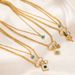 New Jewelry Double-layer Turquoise Titanium Steel Necklace, Light Luxury, Life Tree Square Layered Accessories For_ipsvogv.com