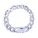 Unisex Popular Simple And Fashionable Full Diamond Cuban Bracelet Ins Style Hip Hop Geometric Punk Trendy Cuban Bracelet_ipsvogv.com